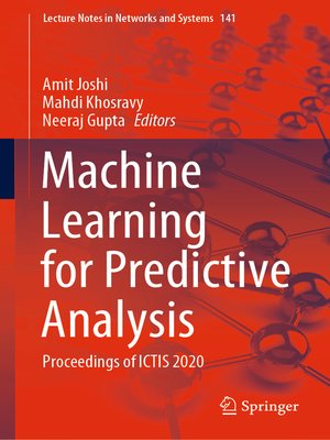 cover image of Machine Learning for Predictive Analysis